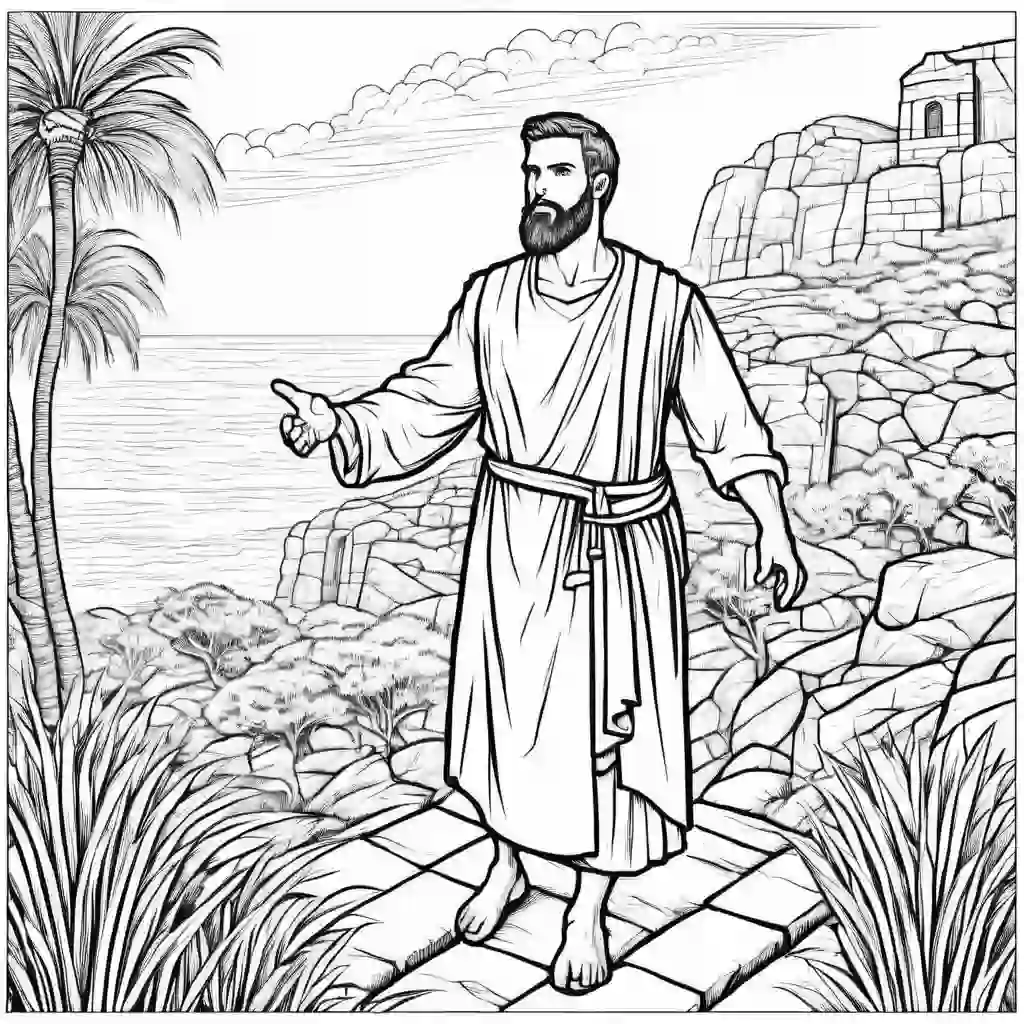 The Apostle Paul's Conversion coloring pages